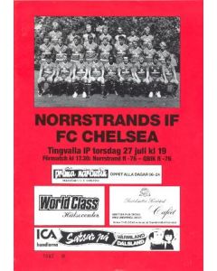 Norrstrands vChelsea official programme 27/07/1989