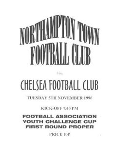 Northampton Town vChelsea official programme 05/11/1996