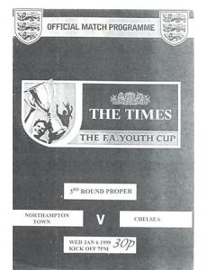 Northampton Town v Chelsea official programme 06/01/1999 F.A. Youth Cup