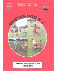 Northwood vChelsea official programme 30/12/1991
