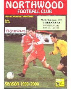 Northwood vChelsea XI official programme 02/08/1999