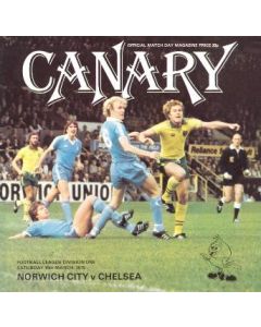 Norwich City vChelsea official programme 10/03/1979