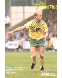 1991 Norwich City V Chelsea football programme