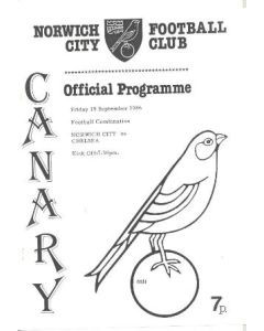 Norwich City vChelsea official programme 19/09/1986