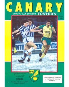 Norwich City vChelsea official programme 24/01/1987
