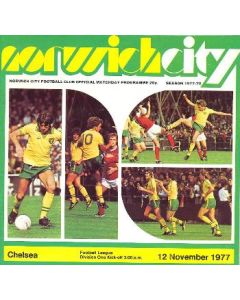 Norwich City v Chelsea official programme 12/11/1977