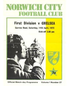 Norwich City vChelsea official programme 14/04/1973