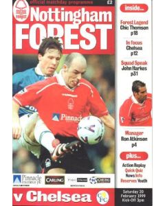 Nottingham Forest vChelsea official programme 20/02/1999
