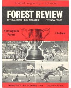 Nottingham Forest vChelsea official programme 06/10/1971