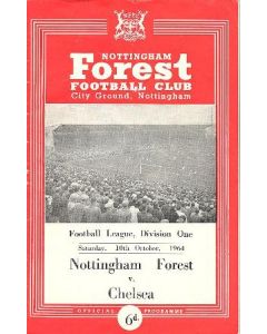 Nottingham Forest vChelsea official programme 10/10/1964