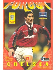 Nottingham Forest vChelsea official programme 11/01/1997 Carling Premiership
