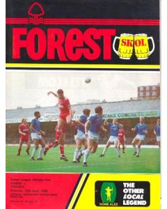 Nottingham Forest vChelsea official programme 12/04/1986