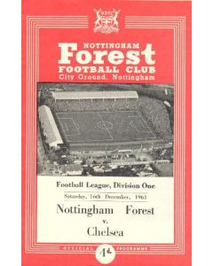Nottingham Forest v Chelsea official programme 16/12/1961