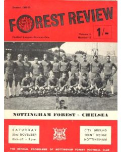 Nottingham Forest vChelsea official programme 22/11/1969