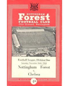 Nottingham Forest v Chelsea official programme 26/11/1960