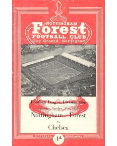Nottingham Forest vChelsea official programme 31/10/1959