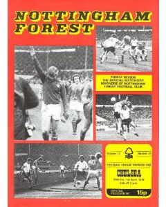 Nottingham Forest v Chelsea official programme 01/04/1978