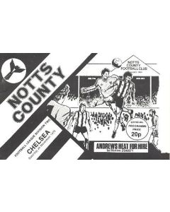 Notts County v Chelsea foootball programme