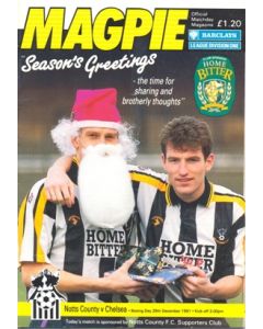 Notts County v Chelsea official programme 26/12/1991