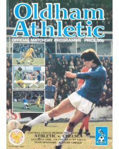 Oldham Athletic vChelsea official programme 11/04/1981