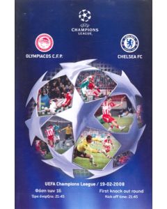 Olympiacos v Chelsea official programme UEFA Champions League 19/02/2008