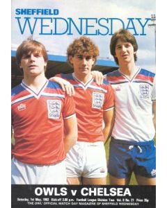 Sheffield Wednesday vChelsea official programme 01/05/1982