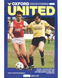 Oxford United vChelsea official programme 25/08/1986