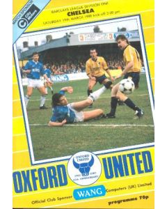 Oxford United vChelsea official programme 19/03/1988