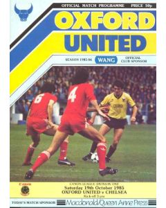Oxford United vChelsea official programme 19/10/1985