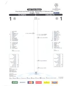 Porto v Chelsea Half Time Report 21/02/2007 Champions League