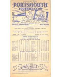 Portsmouth vChelsea official programme 01/05/1948