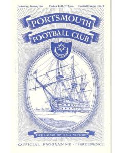 Portsmouth v Chelsea official football programme 03/01/1953