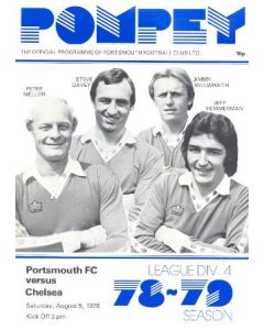 Portsmouth vChelsea official programme 05/08/1978