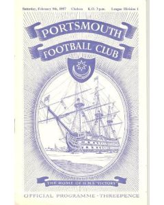 Portsmouth vChelsea official programme 09/02/1957