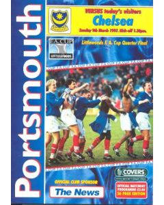 Portsmouth v Chelsea official programme 09/03/1997 F.A. Cup