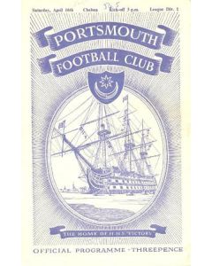 Portsmouth vChelsea official programme 16/04/1955