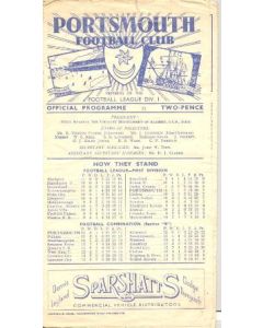 Portsmouth vChelsea official programme 19/10/1946