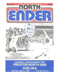 Preston North End v Chelsea football programme 1980