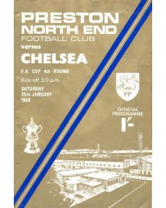 Preston North End vChelsea official programme 25/01/1969