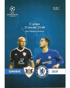 Qarabag v Chelsea 22/11/2017 Official Football Programme