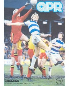 Queen's Park Rangers vChelsea official programme 17/01/1981