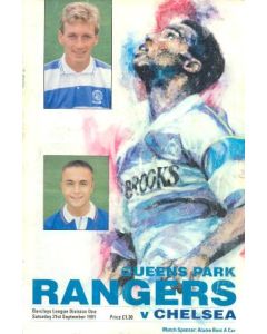 Queen's Park Rangers vChelsea official programme 21/09/1991