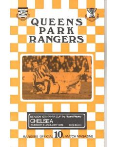 Queen's Park Rangers vChelsea official programme 08/01/1974