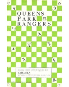 Queen's Park Rangers v Chelsea official programme 14/09/1968