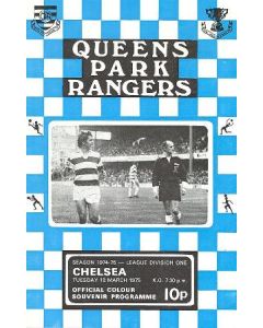 Queen's Park Rangers vChelsea official programme 18/03/1975