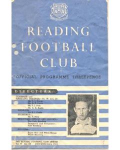 Reading Reserves v Chelsea Reserves official programme 26/12/1951, half price