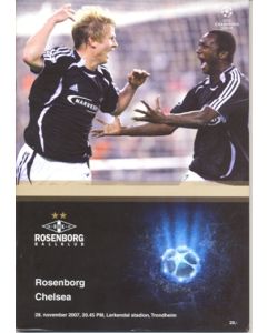 Rosenborg vChelsea programme 28/11/2007