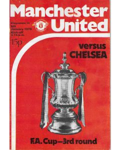 Manchester United v Chelsea 6/1/1979 FA Cup Rare Blacked Out Token Issue