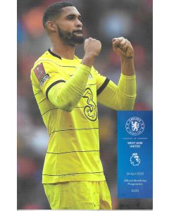 Chelsea v West Ham United 24/4/2022 Official Programme