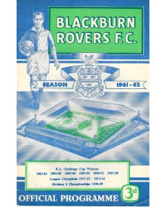 Blackburn Rovers v Chelsea Official Programme 10/2/1962